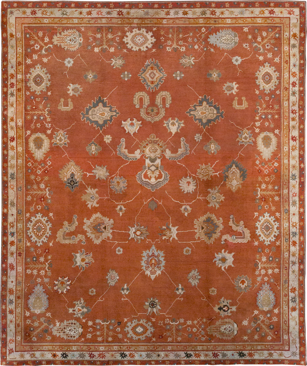 Antique Turkish Oushak Large Room Size Carpet, No.31818 - Gsblank