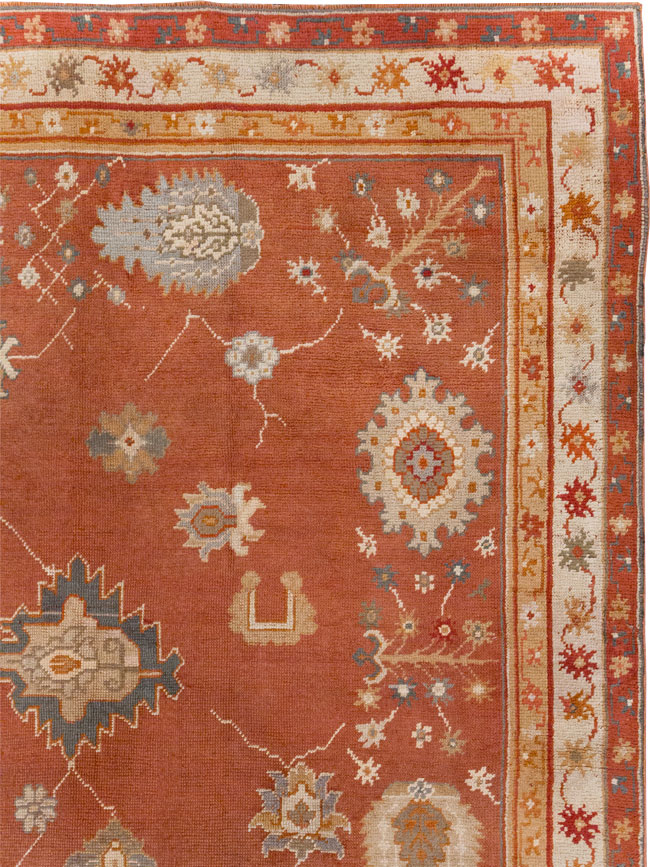 Antique Turkish Oushak Large Room Size Carpet, No.31818 - Gsblank