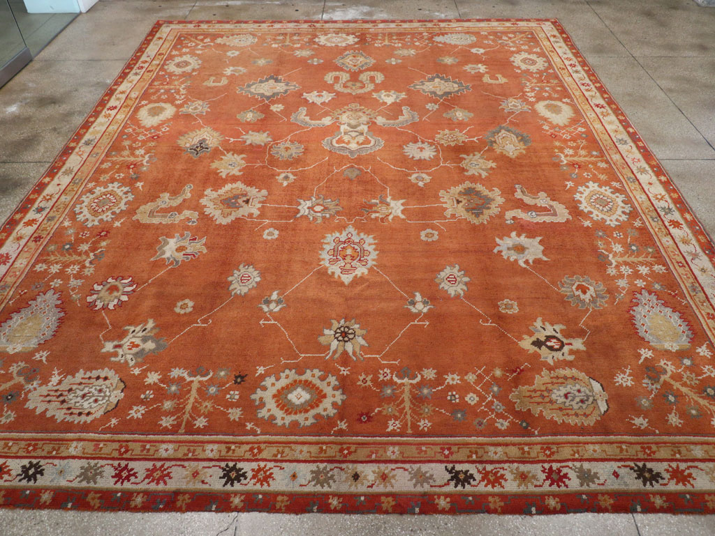 Antique Turkish Oushak Large Room Size Carpet, No.31818 - Gsblank