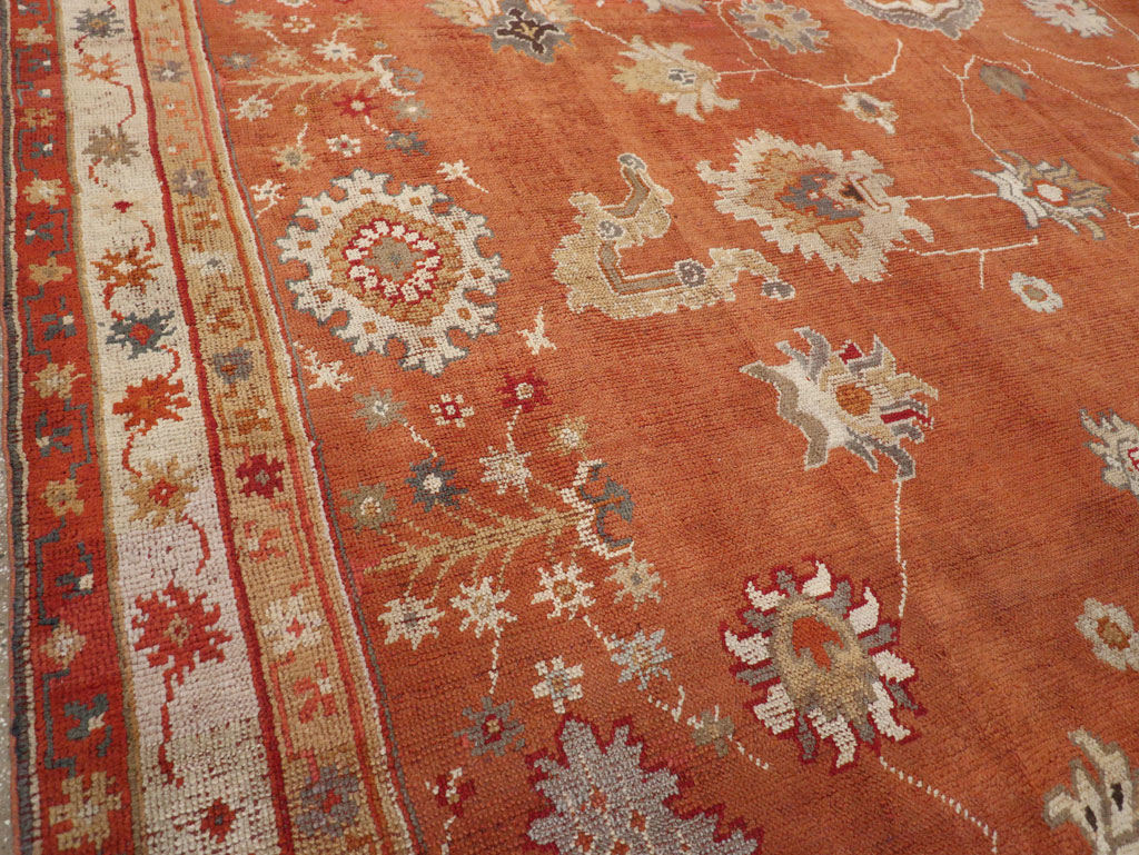 Antique Turkish Oushak Large Room Size Carpet, No.31818 - Gsblank