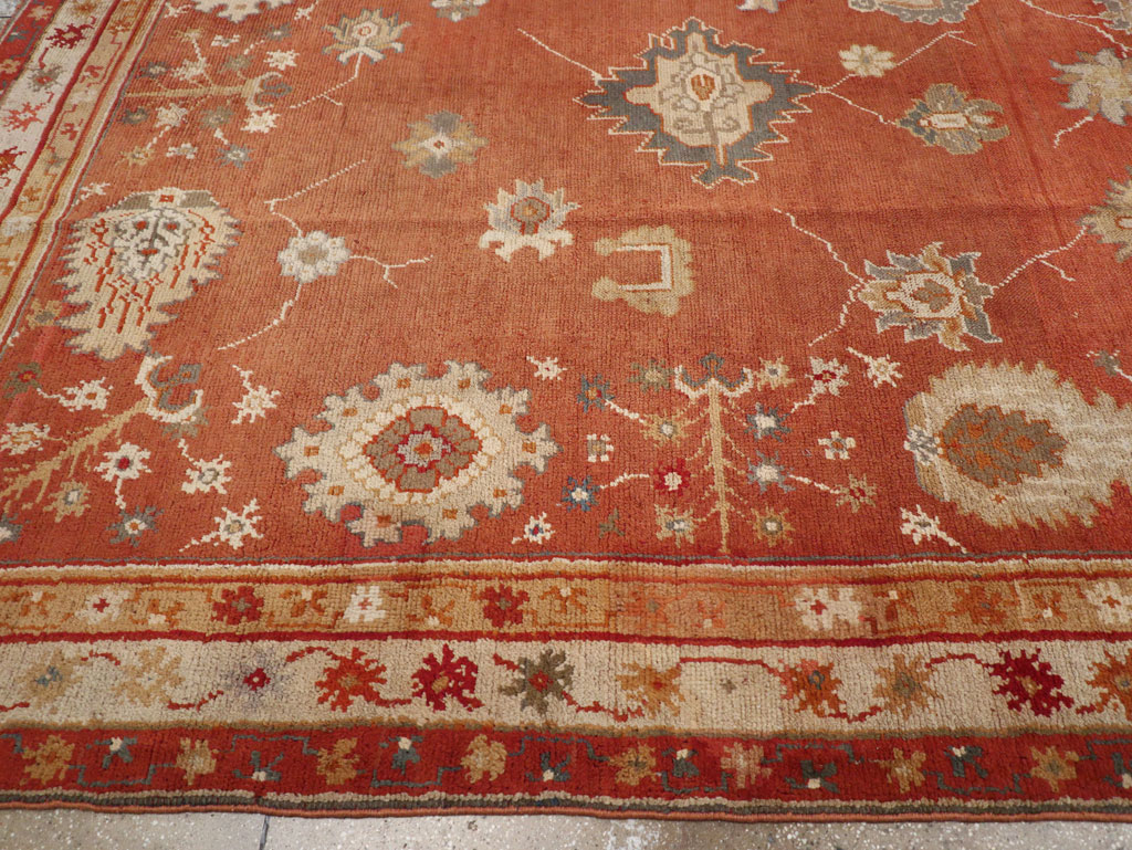 Antique Turkish Oushak Large Room Size Carpet, No.31818 - Gsblank