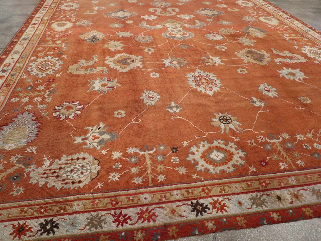 Antique Turkish Oushak Large Room Size Carpet, No.31818 - Gsblank
