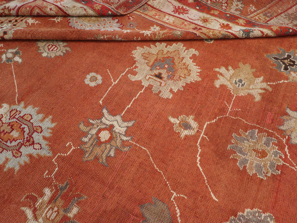 Antique Turkish Oushak Large Room Size Carpet, No.31818 - Gsblank