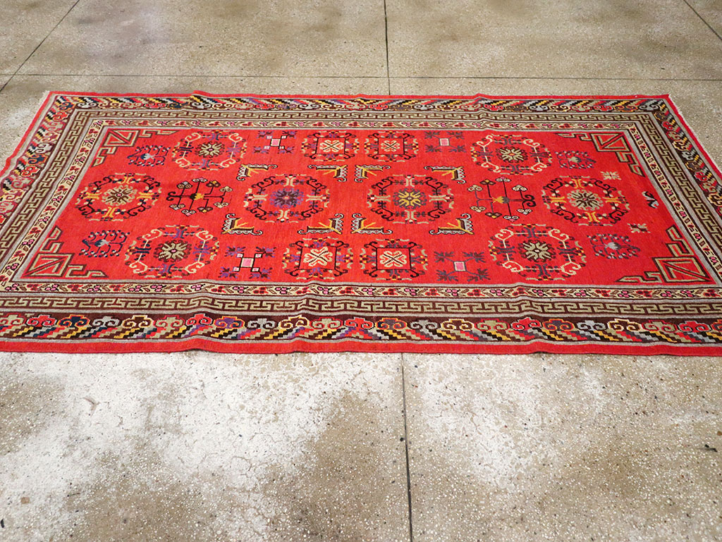 Antique East Turkestan Khotan Gallery Rug, No.31819 - Gsblank