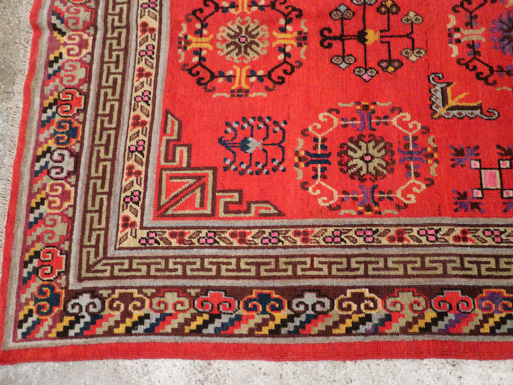 Antique East Turkestan Khotan Gallery Rug, No.31819 - Gsblank