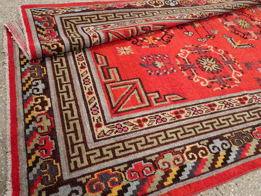 Antique East Turkestan Khotan Gallery Rug, No.31819 - Gsblank