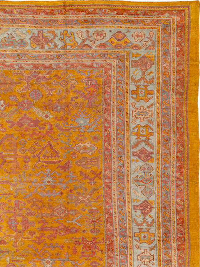 Antique Turkish Oushak Large Room Size Carpet, No.31823 - Gsblank