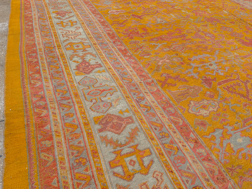 Antique Turkish Oushak Large Room Size Carpet, No.31823 - Gsblank