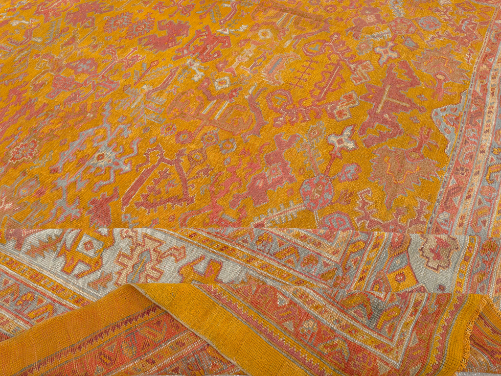 Antique Turkish Oushak Large Room Size Carpet, No.31823 - Gsblank