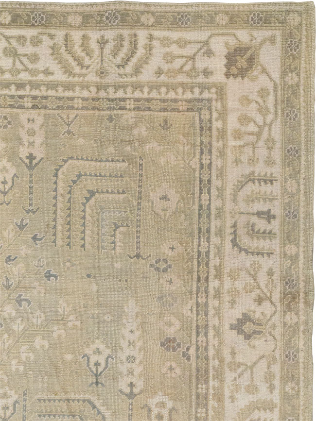 Antique Turkish Oushak Room Size Carpet, No.31826 - Gsblank