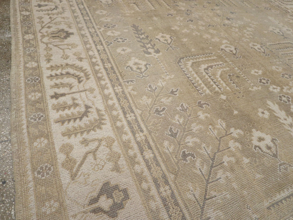 Antique Turkish Oushak Room Size Carpet, No.31826 - Gsblank