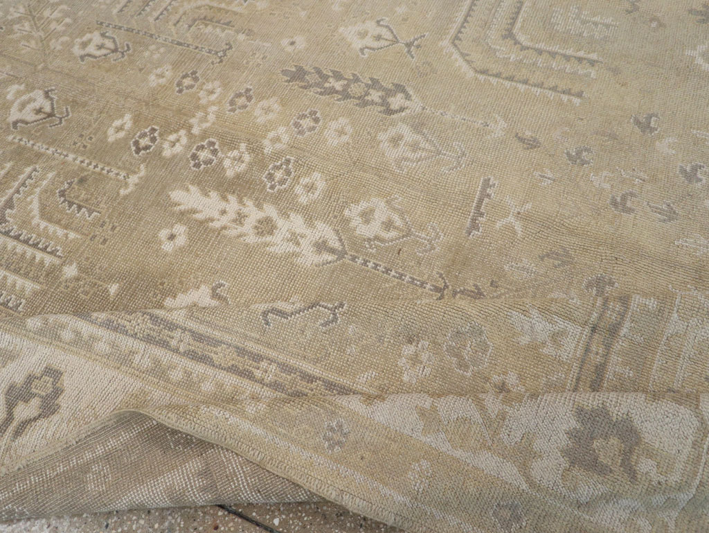 Antique Turkish Oushak Room Size Carpet, No.31826 - Gsblank