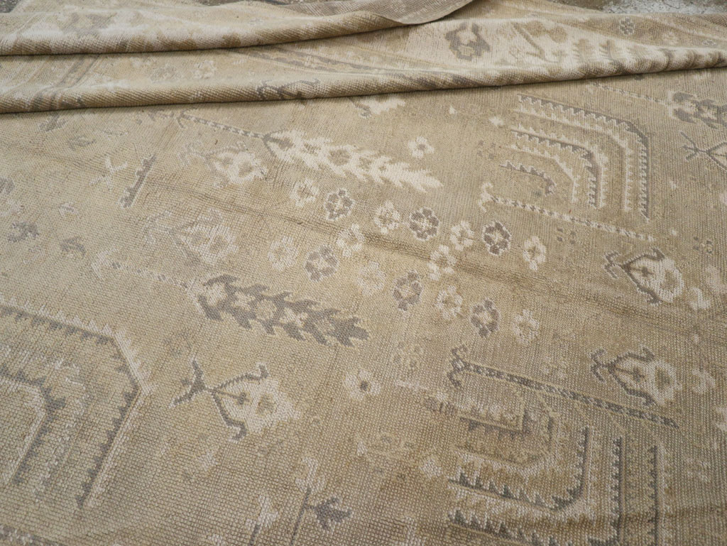 Antique Turkish Oushak Room Size Carpet, No.31826 - Gsblank