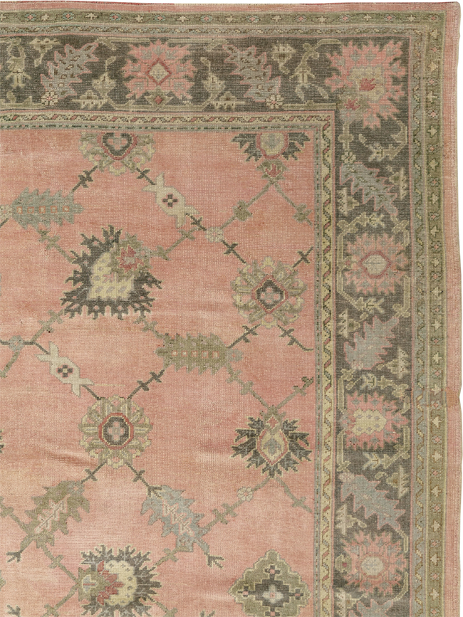 Antique Turkish Oushak Room Size Carpet, No.31829 - Gsblank