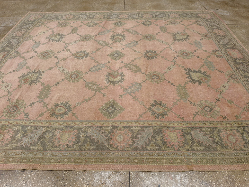 Antique Turkish Oushak Room Size Carpet, No.31829 - Gsblank