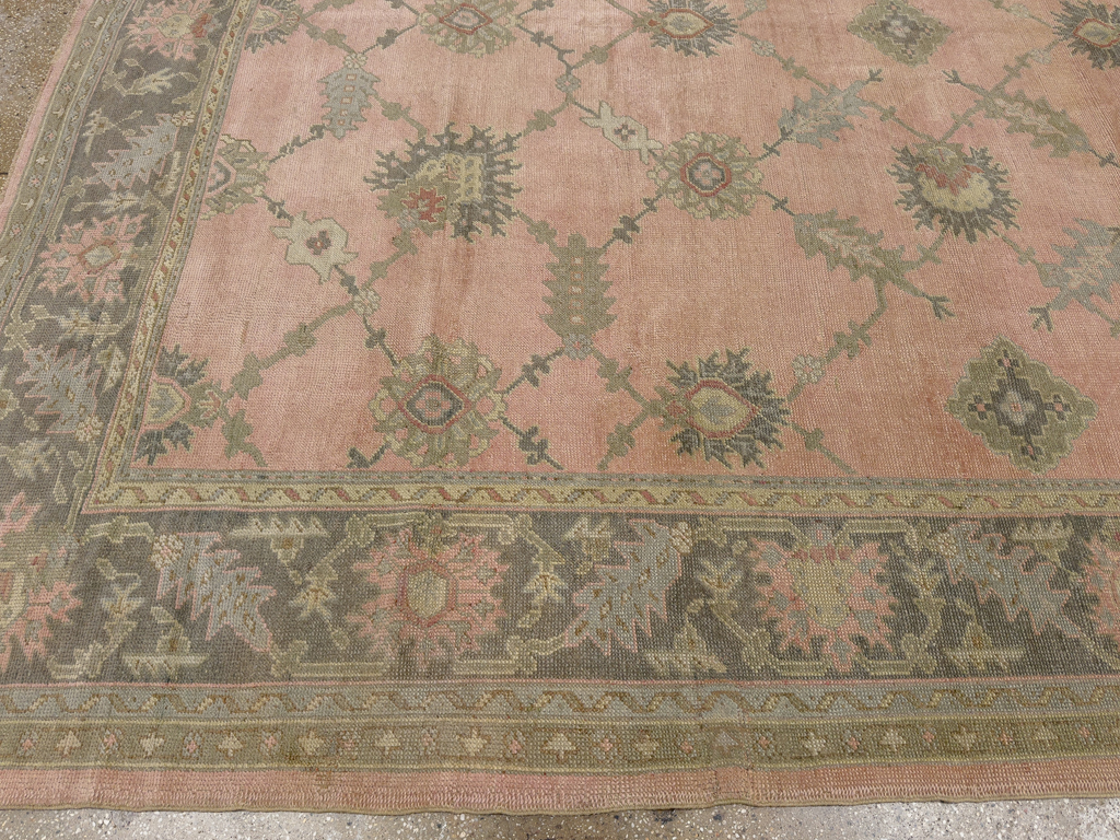 Antique Turkish Oushak Room Size Carpet, No.31829 - Gsblank