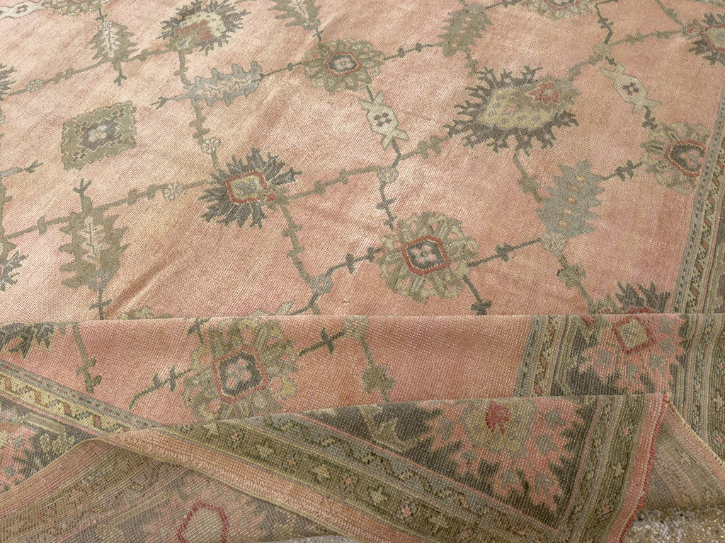 Antique Turkish Oushak Room Size Carpet, No.31829 - Gsblank