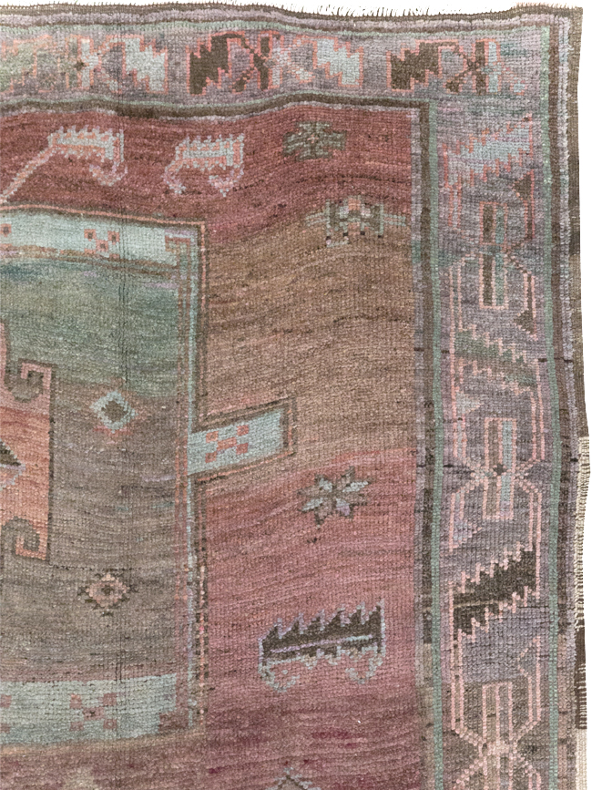 Vintage Turkish Anatolian Tribal Gallery Carpet, No.31830 - Gsblank