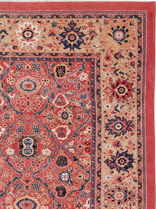 Antique Persian Mahal Square Room Size Carpet, No.31836 - Gsblank