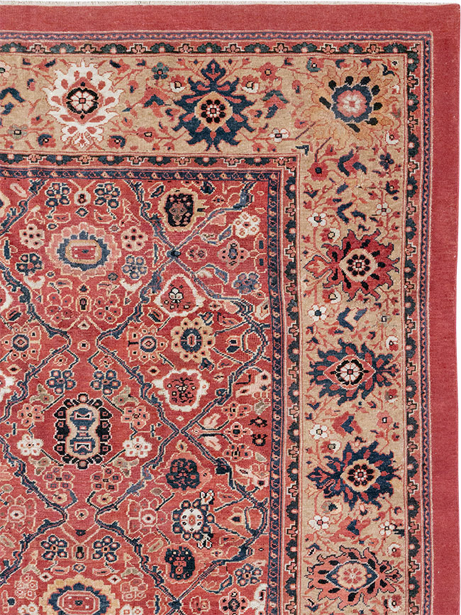 Antique Persian Mahal Square Room Size Carpet, No.31836 - Gsblank