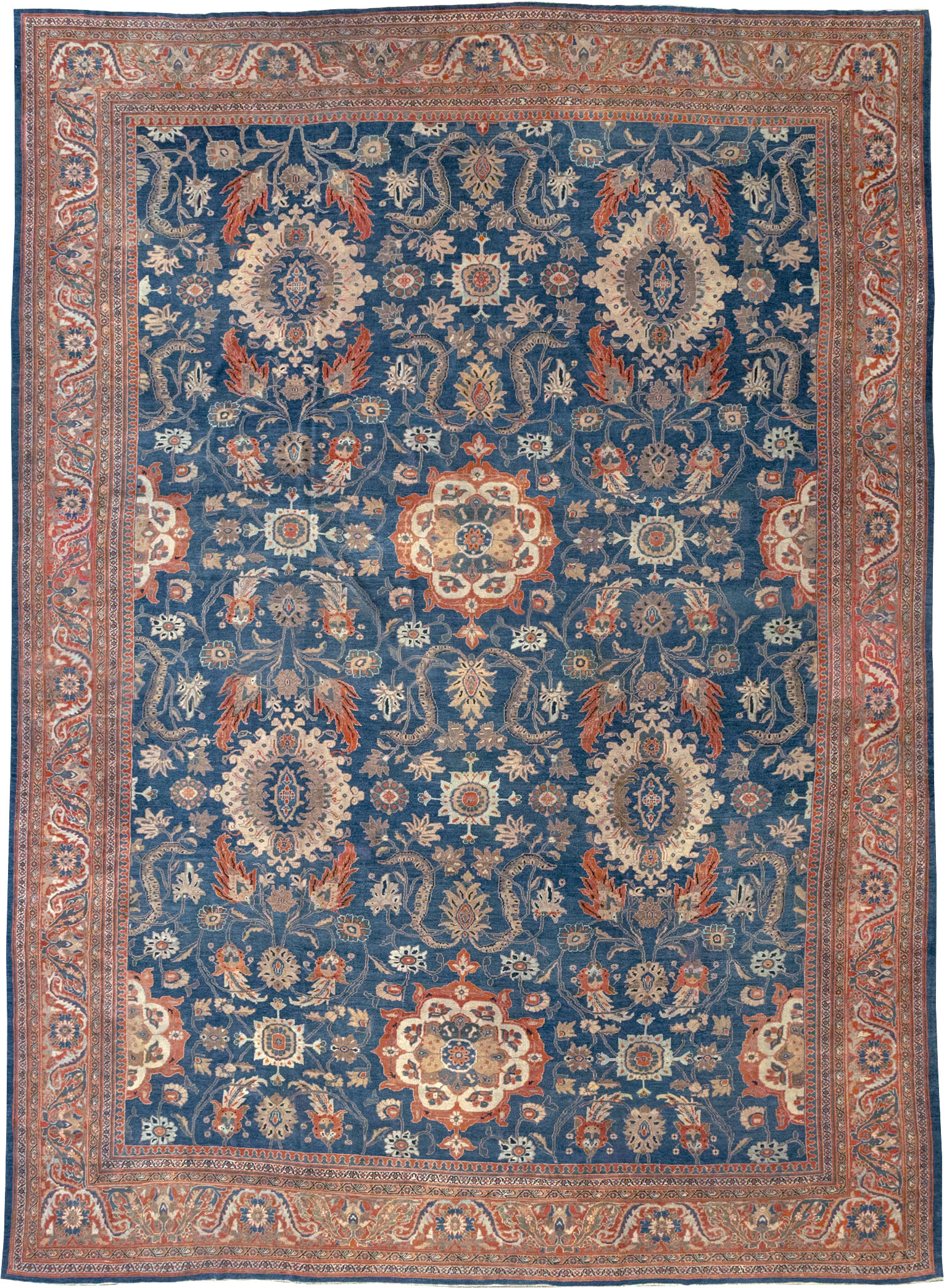 Antique Persian Sultanabad Oversize Rug, No.31847 - Gsblank