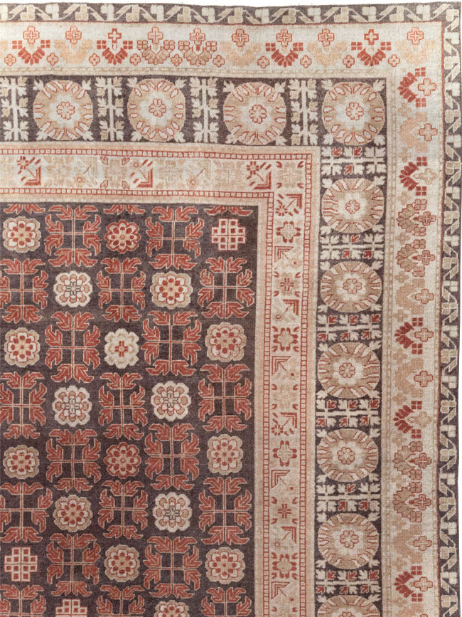Modern East Turkestan Khotan Room Size Carpet, No.31848 - Gsblank