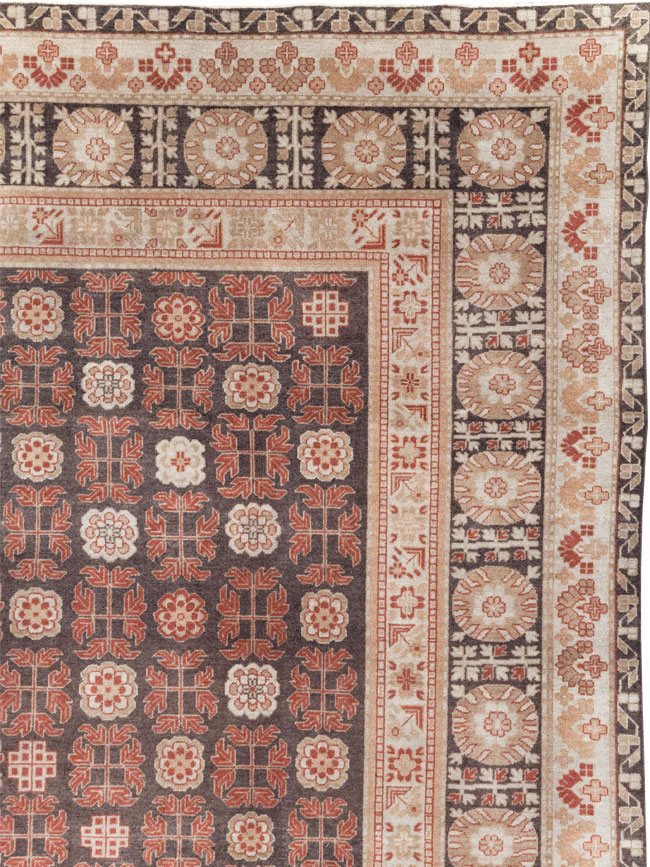 Modern East Turkestan Khotan Room Size Carpet, No.31848 - Gsblank