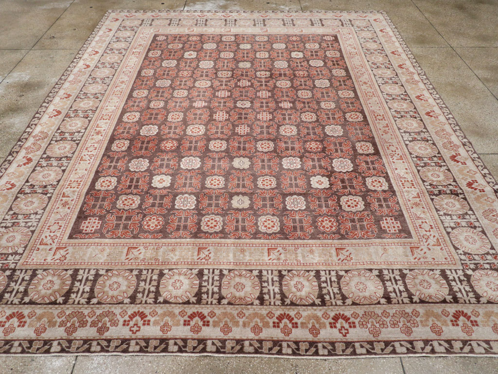 Modern East Turkestan Khotan Room Size Carpet, No.31848 - Gsblank