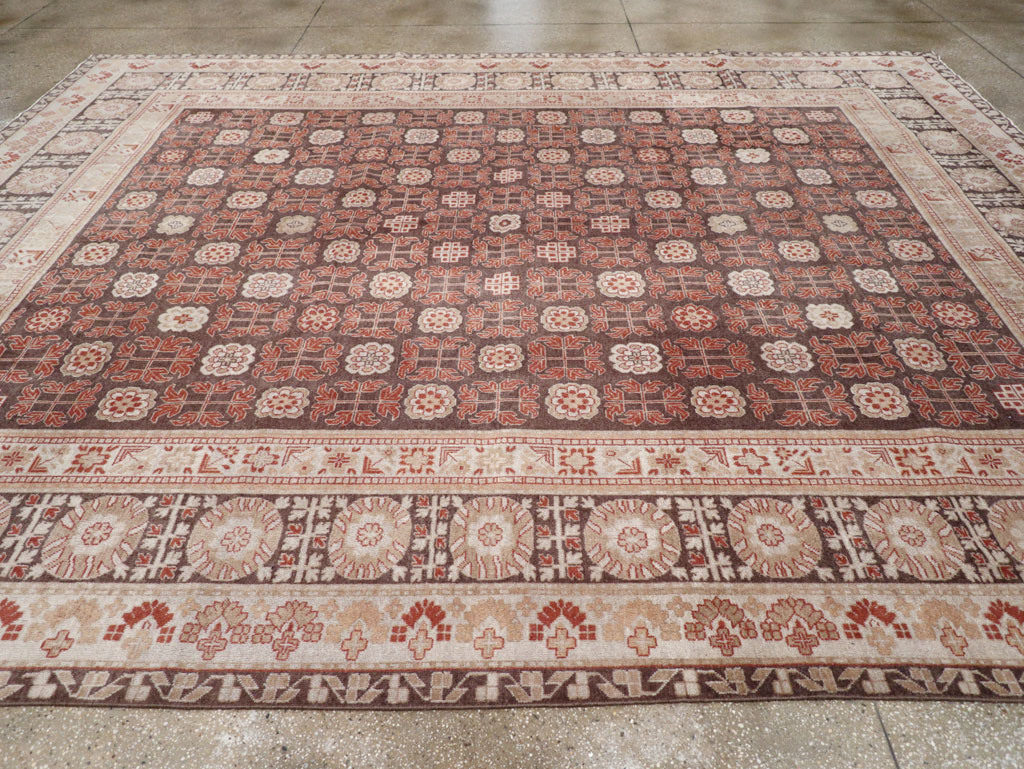 Modern East Turkestan Khotan Room Size Carpet, No.31848 - Gsblank