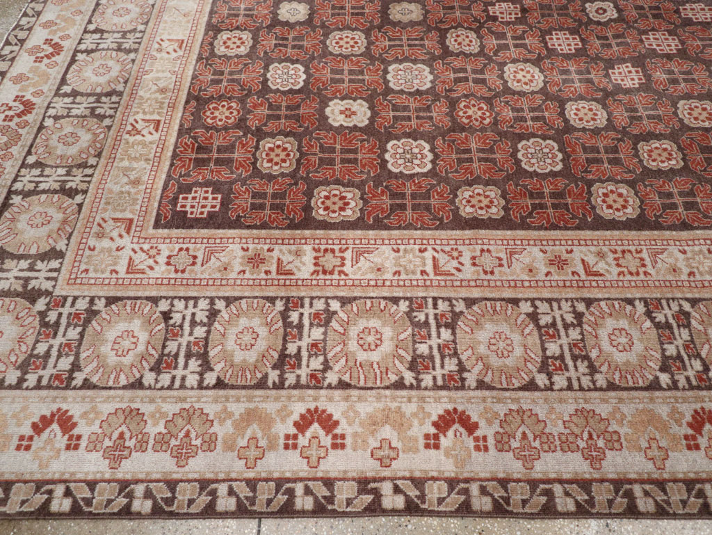 Modern East Turkestan Khotan Room Size Carpet, No.31848 - Gsblank