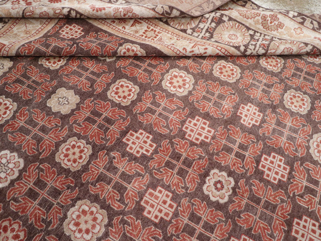 Modern East Turkestan Khotan Room Size Carpet, No.31848 - Gsblank