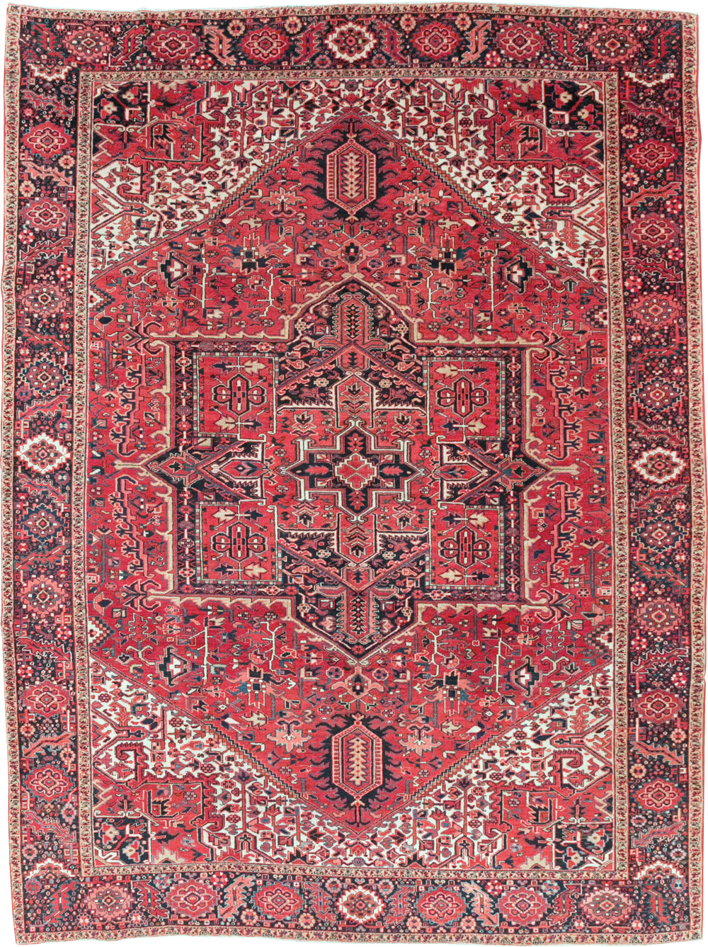 Vintage Persian Heriz Room Size Carpet, No.31864 - Gsblank