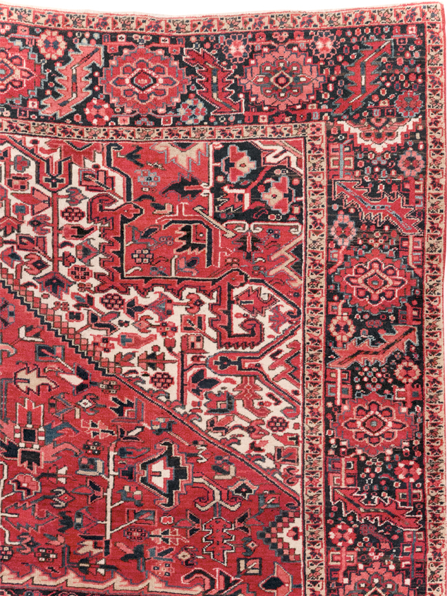 Vintage Persian Heriz Room Size Carpet, No.31864 - Gsblank