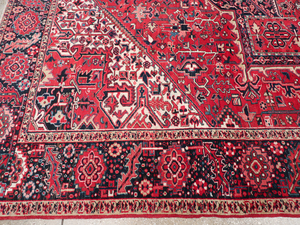 Vintage Persian Heriz Room Size Carpet, No.31864 - Gsblank