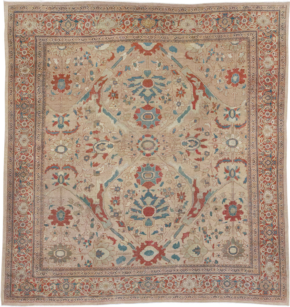 Antique Persian Mahal Room Size Carpet, No.31865 - Gsblank