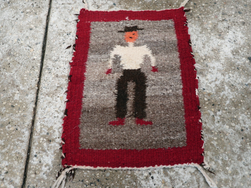 Vintage Pictorial Navajo Kilim, No.31866 - Gsblank