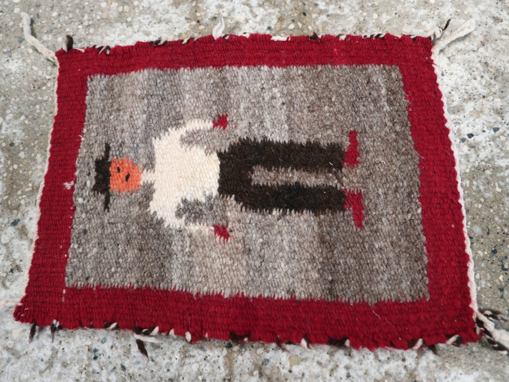 Vintage Pictorial Navajo Kilim, No.31866 - Gsblank