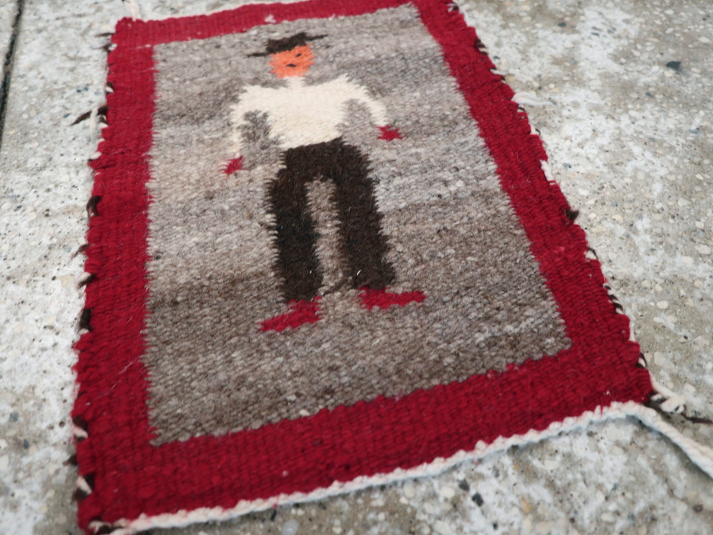 Vintage Pictorial Navajo Kilim, No.31866 - Gsblank