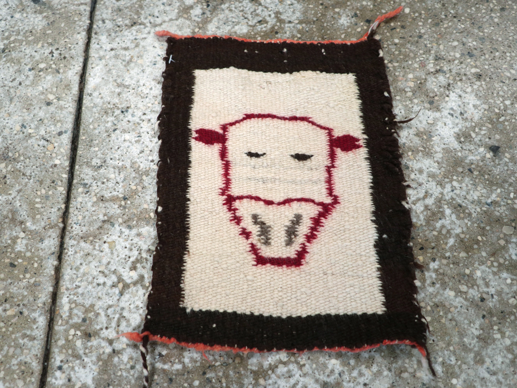 Vintage American Navajo Pictorial Kilim, No.31867 - Gsblank