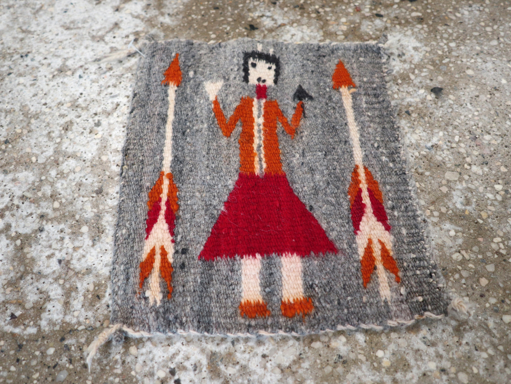 Vintage Pictorial Navajo Kilim, No.31868 - Gsblank