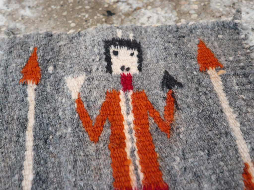 Vintage Pictorial Navajo Kilim, No.31868 - Gsblank