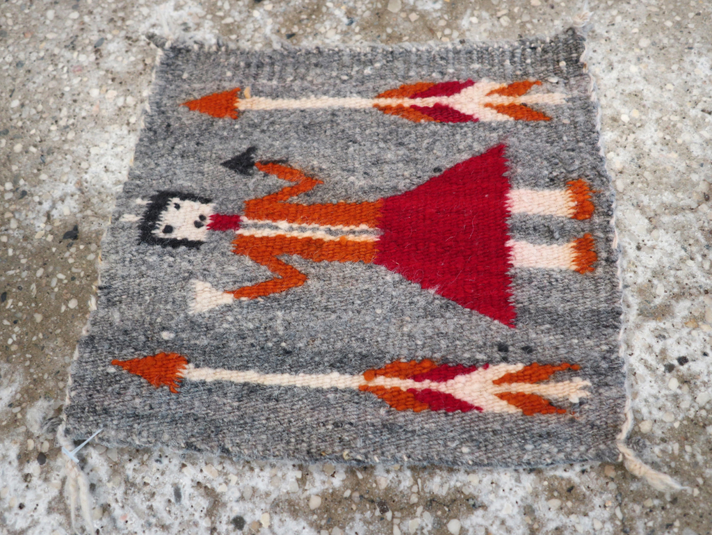 Vintage Pictorial Navajo Kilim, No.31868 - Gsblank