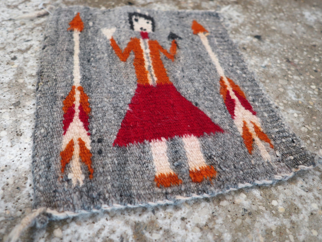 Vintage Pictorial Navajo Kilim, No.31868 - Gsblank