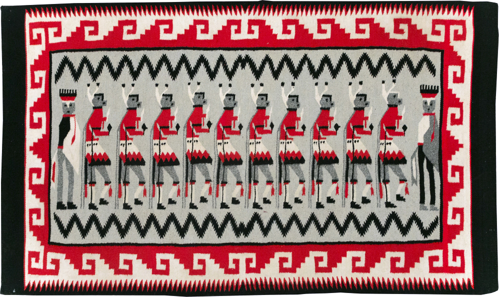 Vintage American Navajo Pictorial Rug, No.31869 - Gsblank