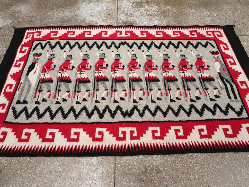 Vintage American Navajo Pictorial Rug, No.31869 - Gsblank