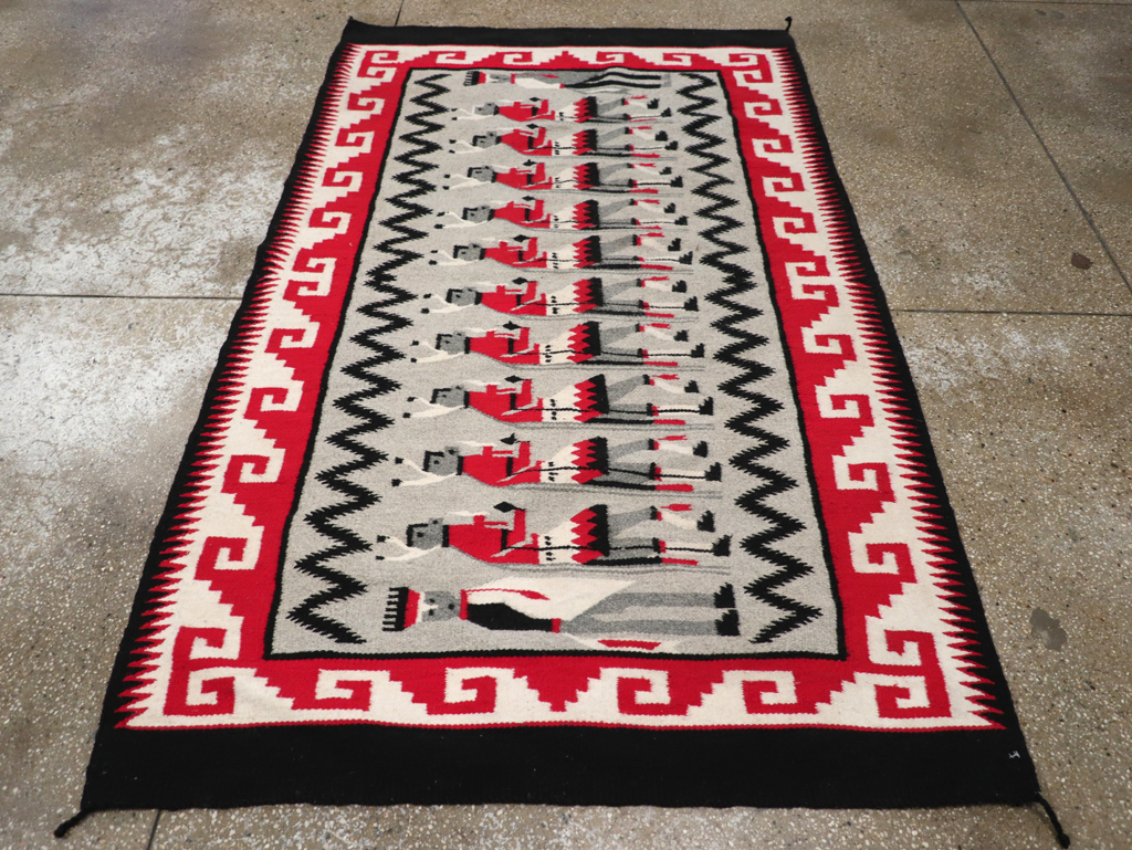 Vintage American Navajo Pictorial Rug, No.31869 - Gsblank