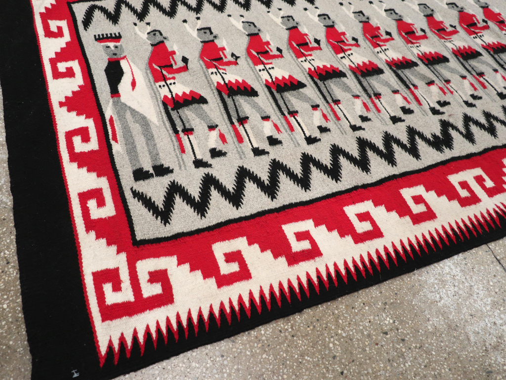 Vintage American Navajo Pictorial Rug, No.31869 - Gsblank