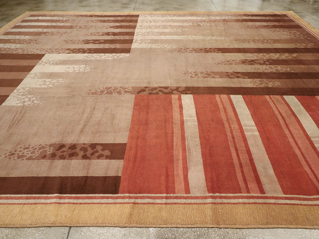 Vintage French Large Art Deco Carpet, No.31870 - Gsblank