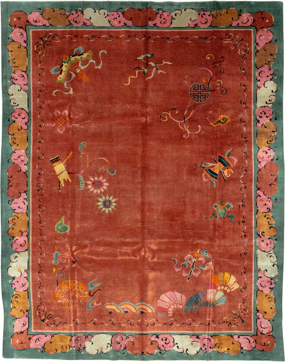 Vintage Chinese Art Deco Room Size Carpet, No.31885 - Gsblank