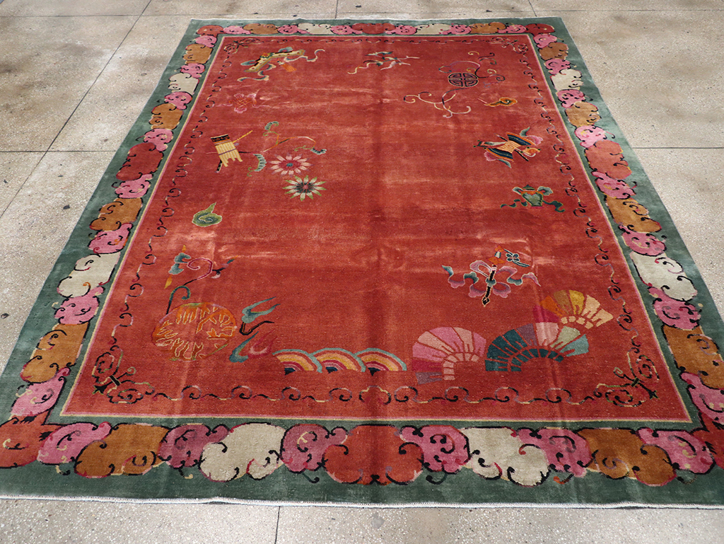 Vintage Chinese Art Deco Room Size Carpet, No.31885 - Gsblank